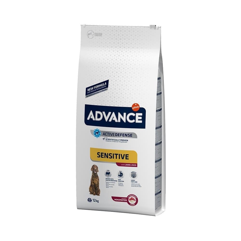 Advance Sensitive Kuzu Etli ve Pirinçli Hassas Yetişkin Köpek Maması 12 kgAdvance