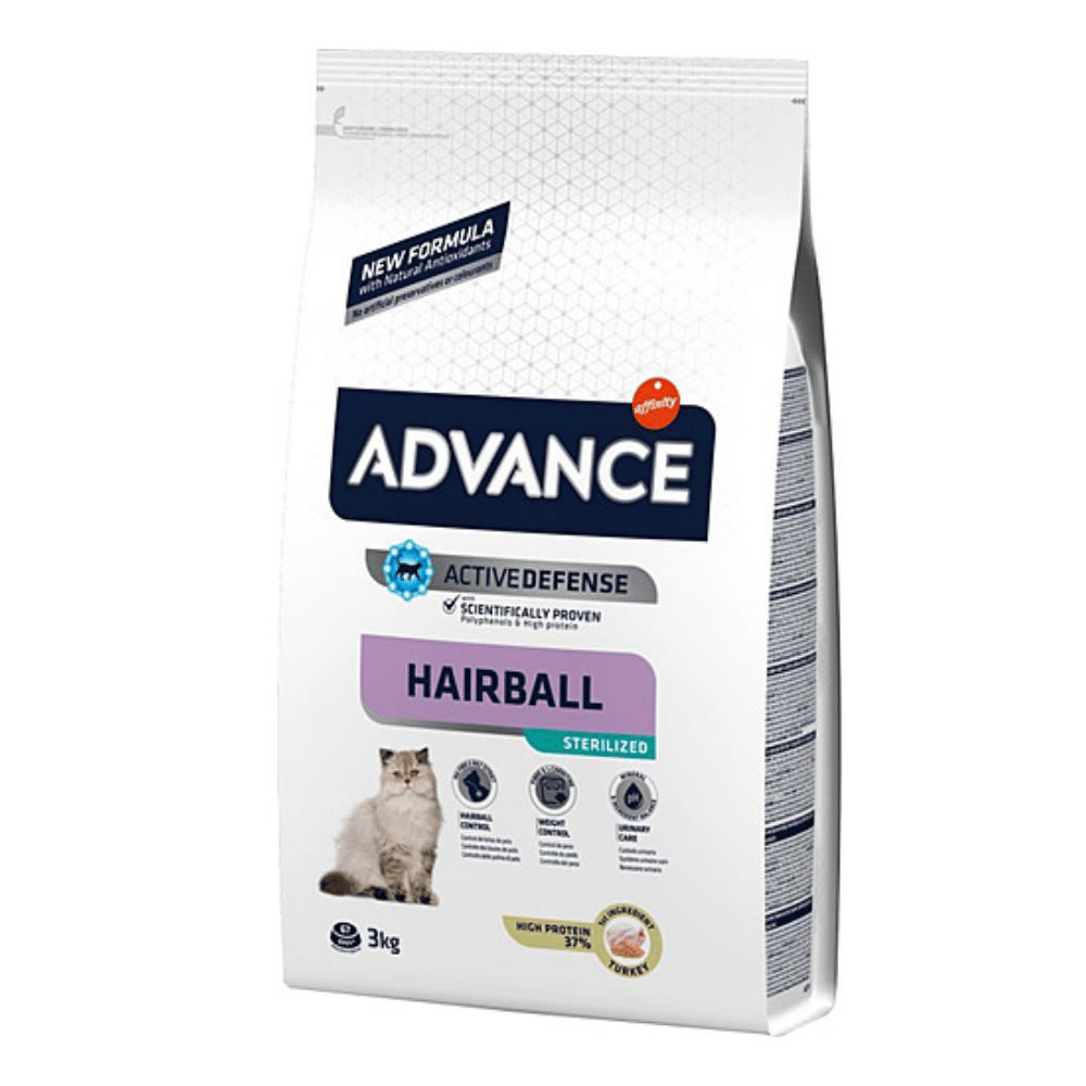 Advance Sterilized Hindili Kısırlaştırılmış Hairball Kedi Maması 3 KgAdvance