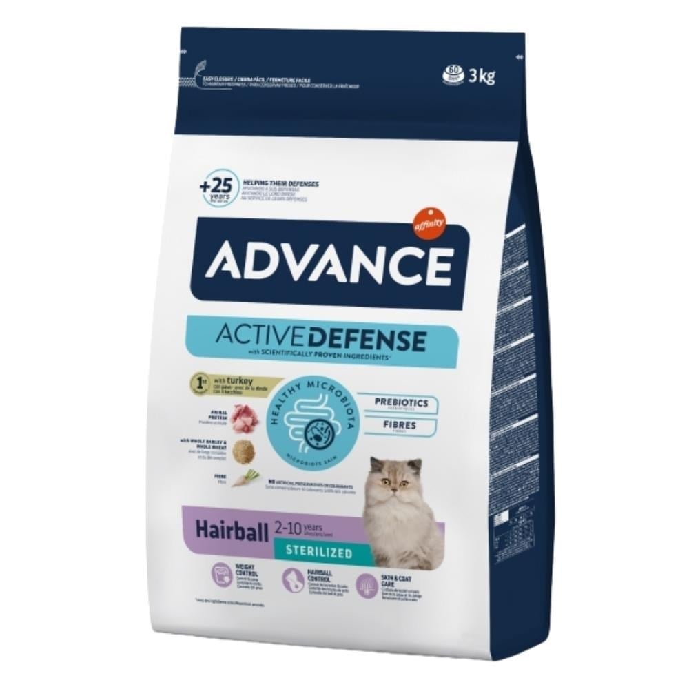 Advance Sterilized Hindili Kısırlaştırılmış Hairball Kedi Maması 3 KgAdvance