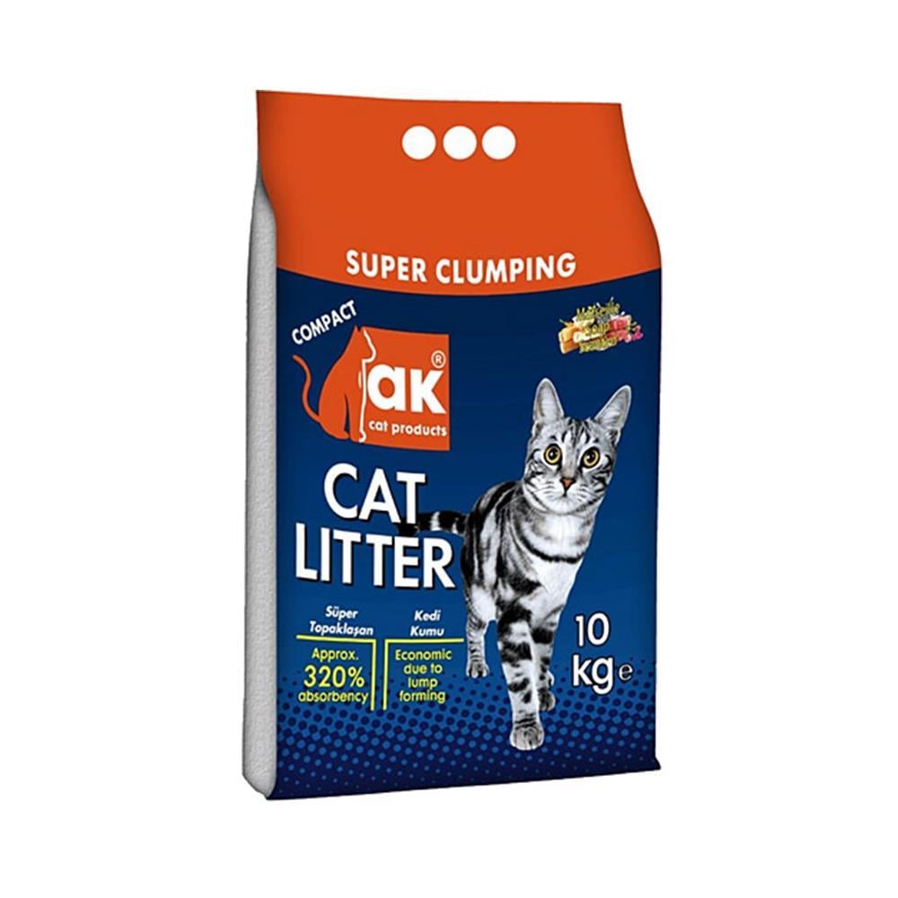 Akkum Sabunlu İnce Taneli Topaklaşan Bentonit Kedi Kumu 10 kgAkkum
