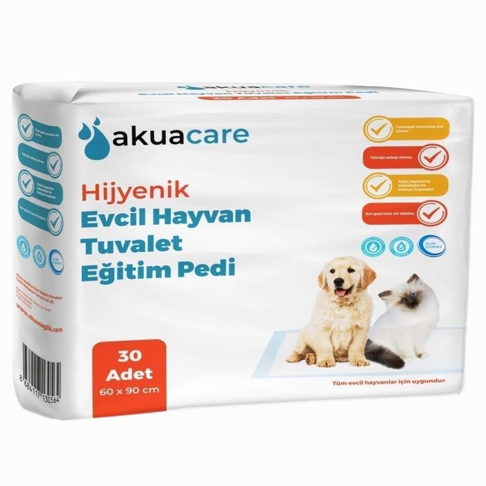 Akuacare Evcil Hayvan Tuvalet Eğitim Pedi 60x90 cm 30'luDiğer