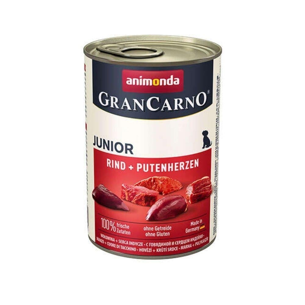Animonda Gran Carno Junior Sığır Etli ve Hindi Yürekli 400 gr Yavru Köpek KonservesiAnimonda