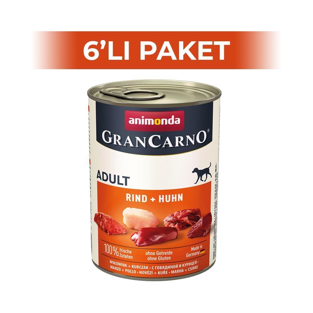 Animonda Gran Carno Sığır ve Tavuk Etli Köpek Konservesi 400 gr 6 AdetAnimonda