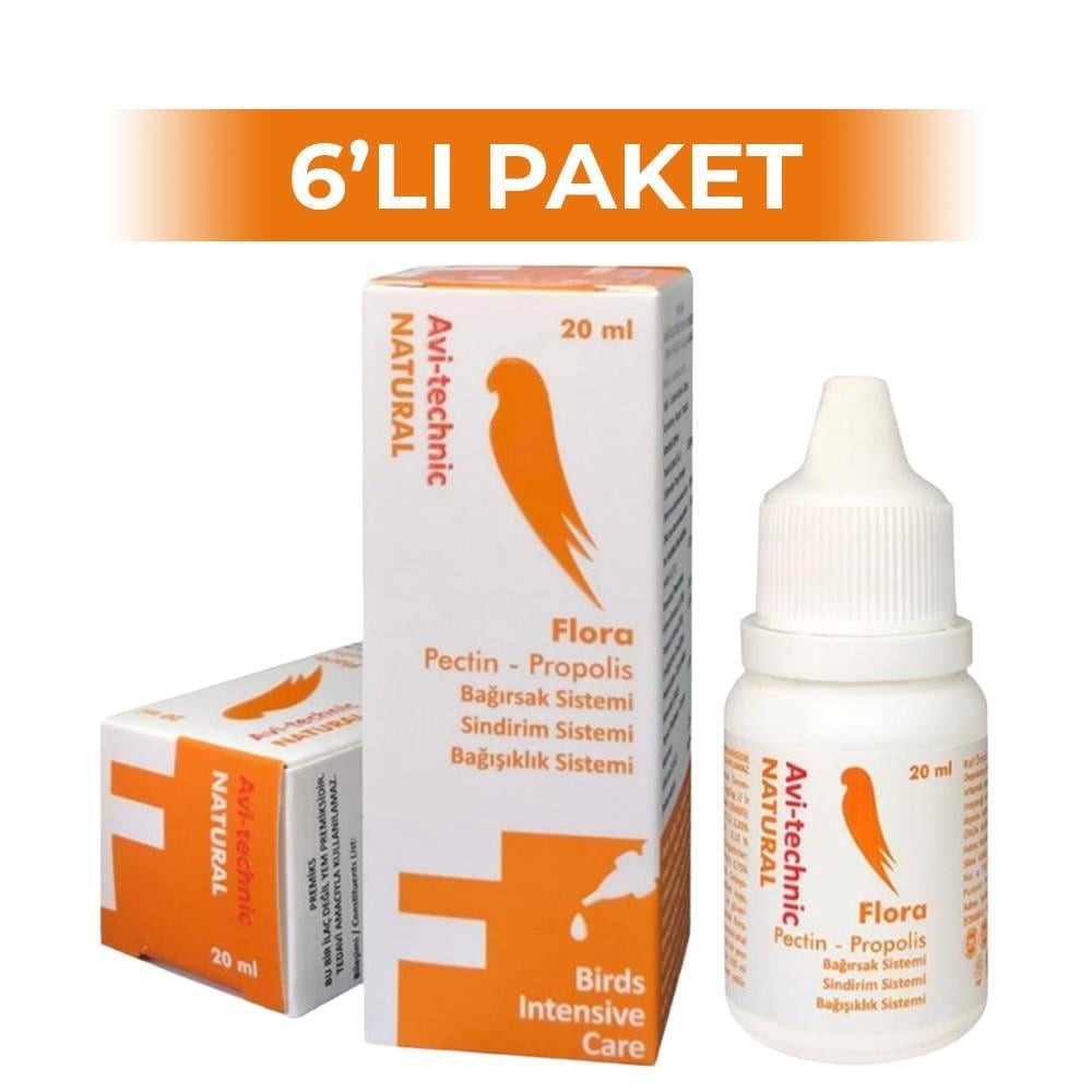 Avi-Technic Bağışıklık ve Sindirim Sistemi Destekleyici Kuş Vitamini 20 ml 6 AdetAvi Technic