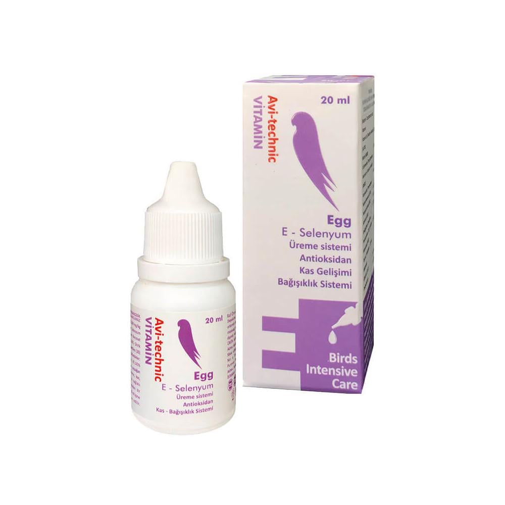 Avi Technic Egg Vitamin E-Selenyum Kuşlar İçin Üreme Desteği 20 mlAvi Technic