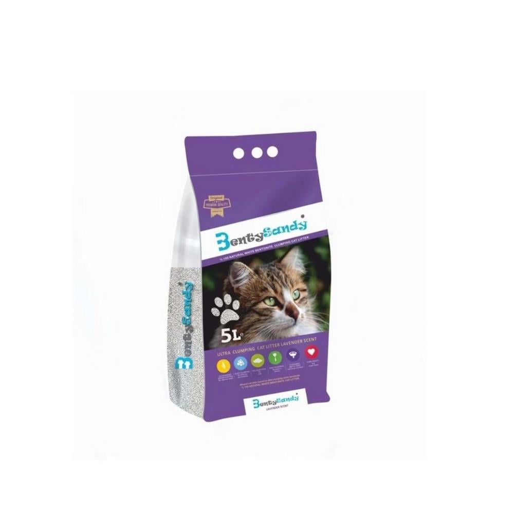 BentySandy Lavanta Kokulu Topaklaşan Kedi Kumu 5 lt 2 AdetBentysandy