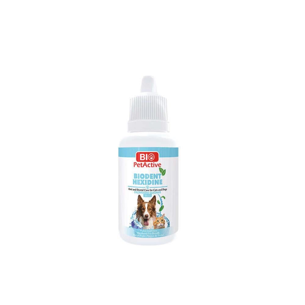 Bio Pet Active Biodent Hexidine Kedi ve Köpek Ağız ve Diş Bakım Solüsyonu 50 mlBio Pet