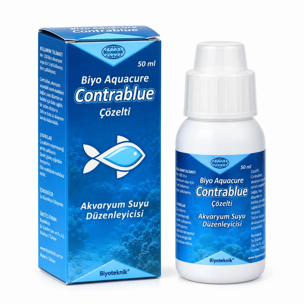 Biyoteknik Biyo Aquacure Contra Blue Akvaryum Suyu Düzenleyici 50 mlBiyoteknik