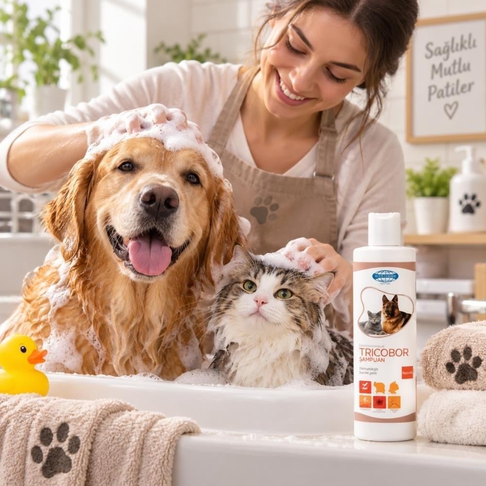 Biyoteknik Tricobor Kedi ve Köpekler İçin Deri Bakım Şampuanı 250 mlBiyoteknik