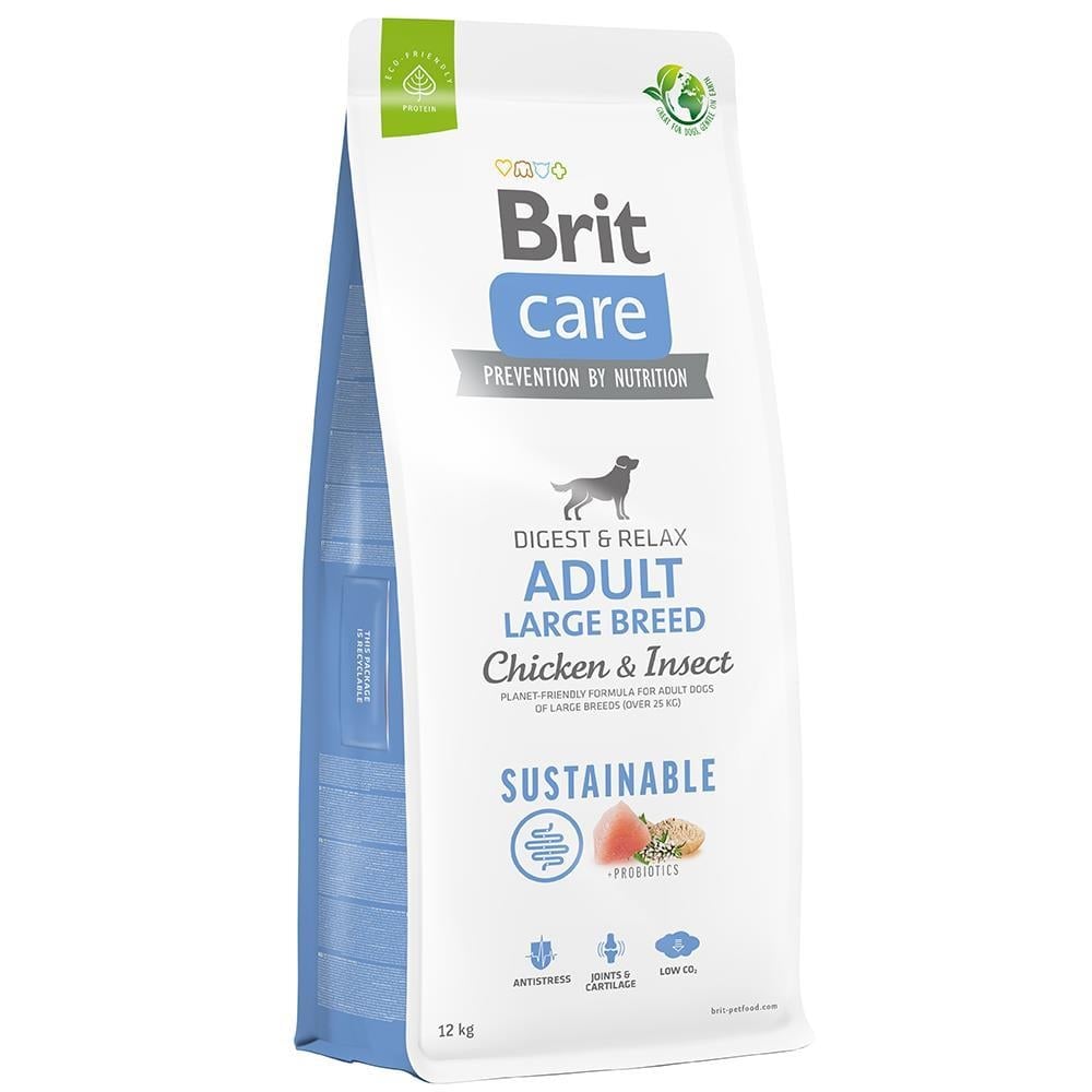 Brit Care Digest & Relax Tavuklu ve Larva Proteinli Büyük Irk Yetişkin Köpek Maması 12kgBrit Care