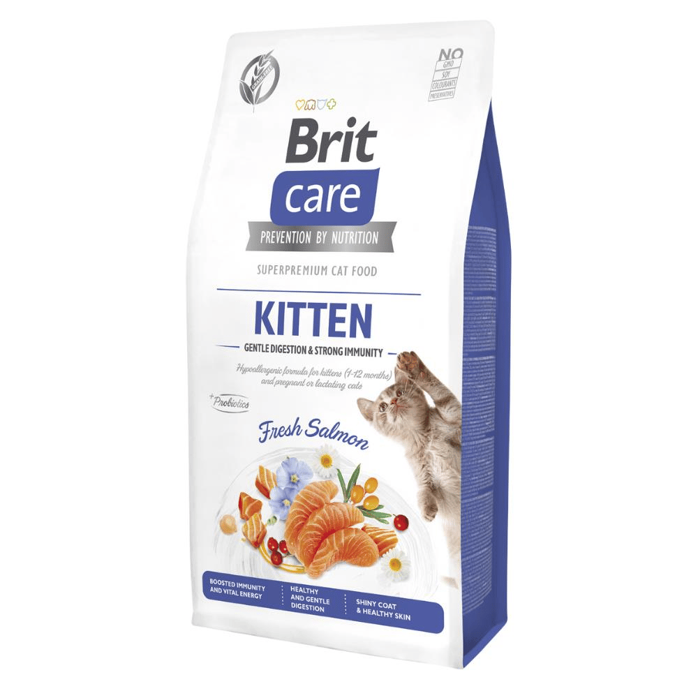 Brit Care Gentle Digestion & Strong Immunity Tahılsız Somonlu Yavru Kedi Maması 2 kgBrit Care