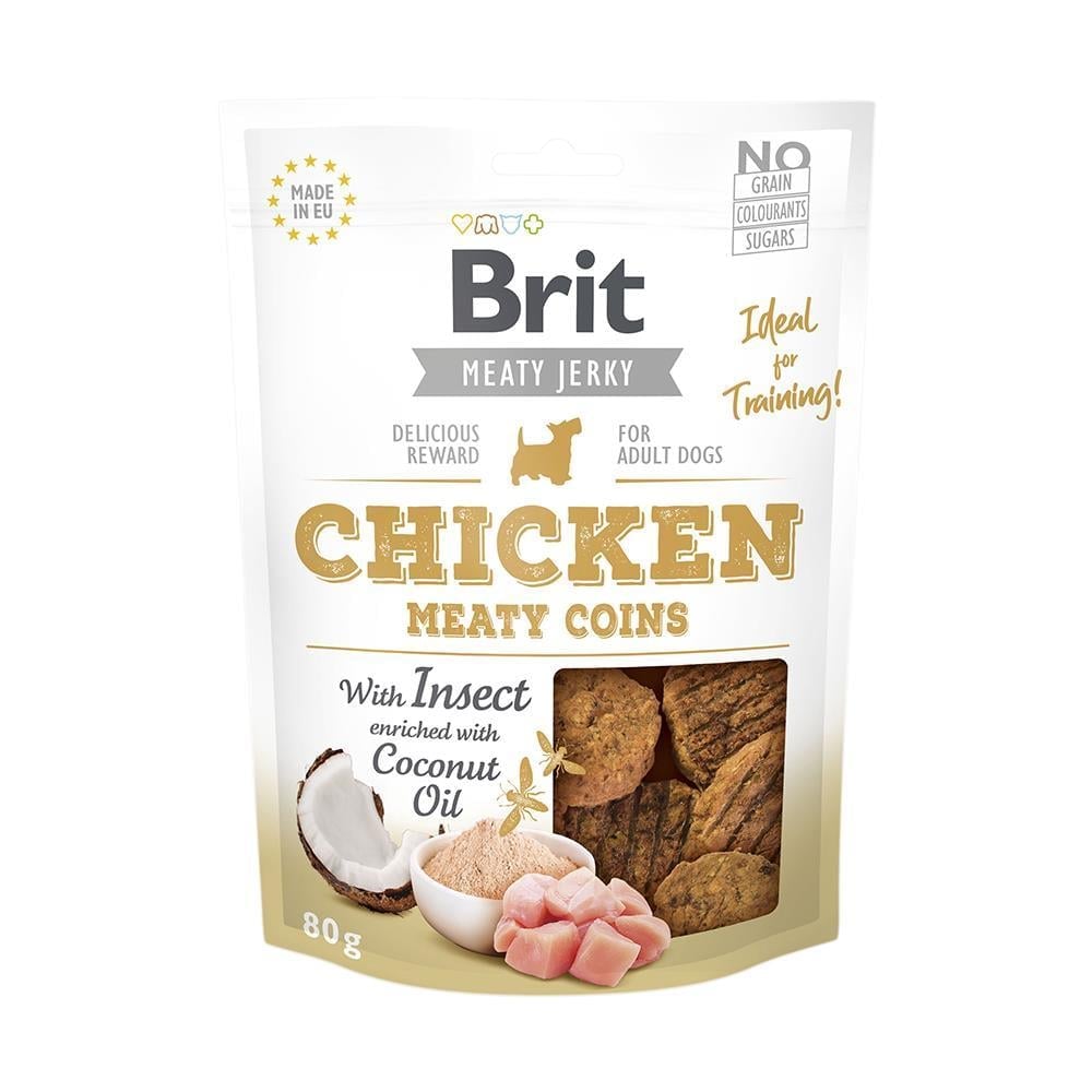 Brit Care Meaty Coins Tavuklu Hindistan Cevizi Yağlı Köpek Ödülü 80 grBrit Care