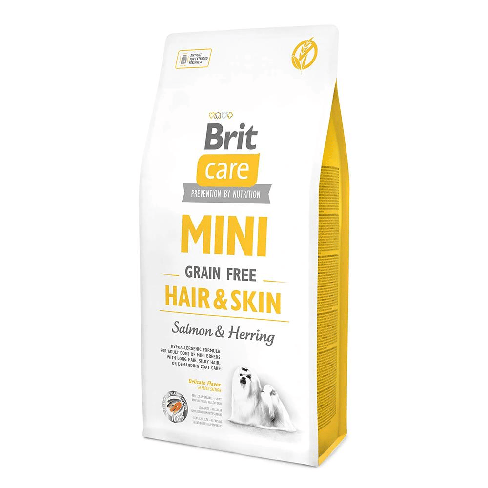Brit Care Mini Hair Skin Somonlu ve Ringa Balıklı Tahılsız Köpek Maması 7 KgBrit Care