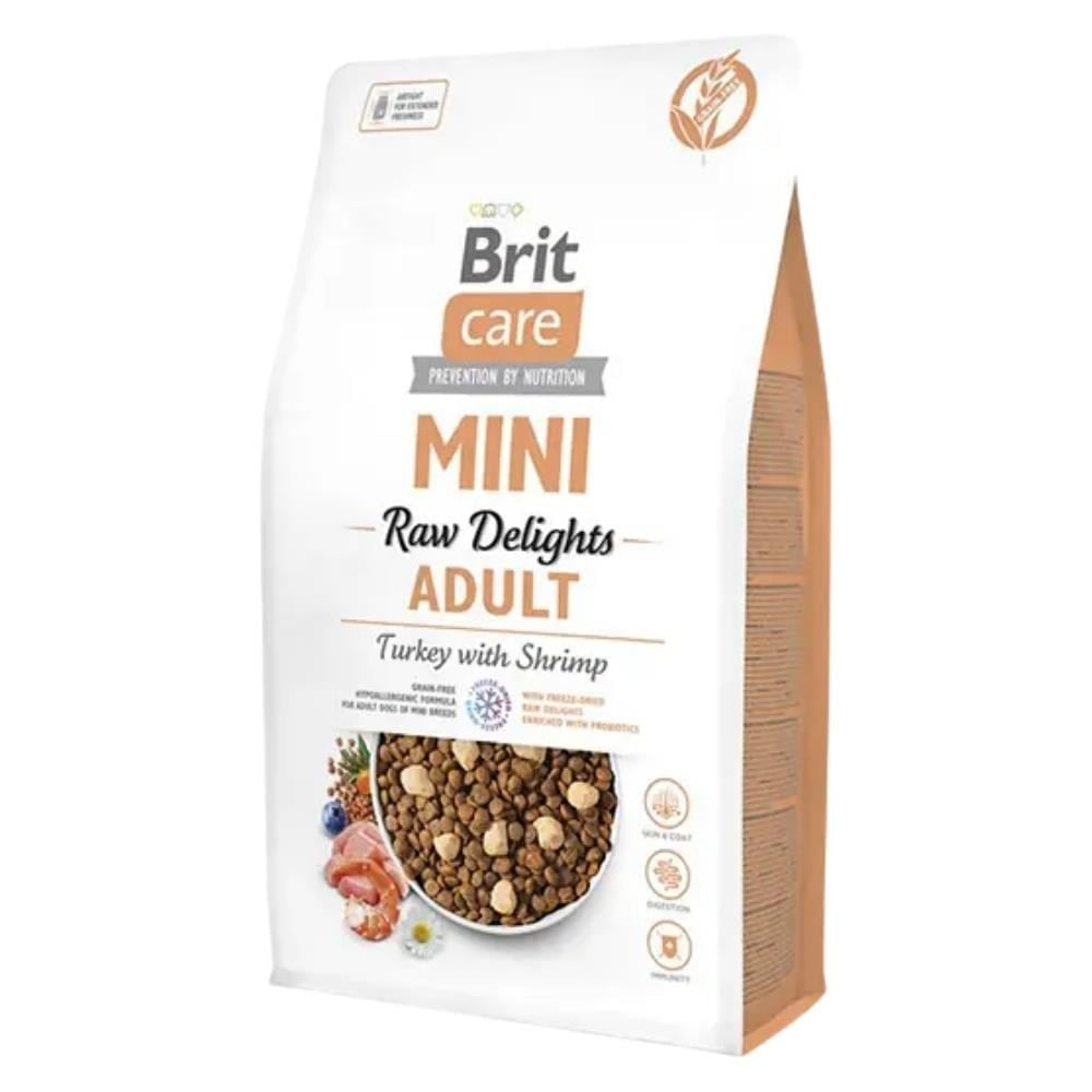 Brit Care Mini Raw Delights Hindili ve Karidesli Küçük Irk Yetişkin Köpek Maması 2 kgBrit Care