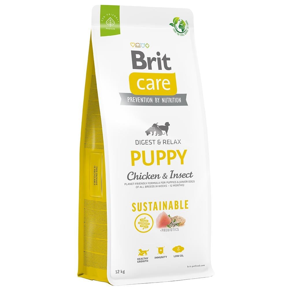 Brit Care Puppy Digest & Relax Tavuklu ve Larva Proteinli Yavru Köpek Maması 12kgBrit Care