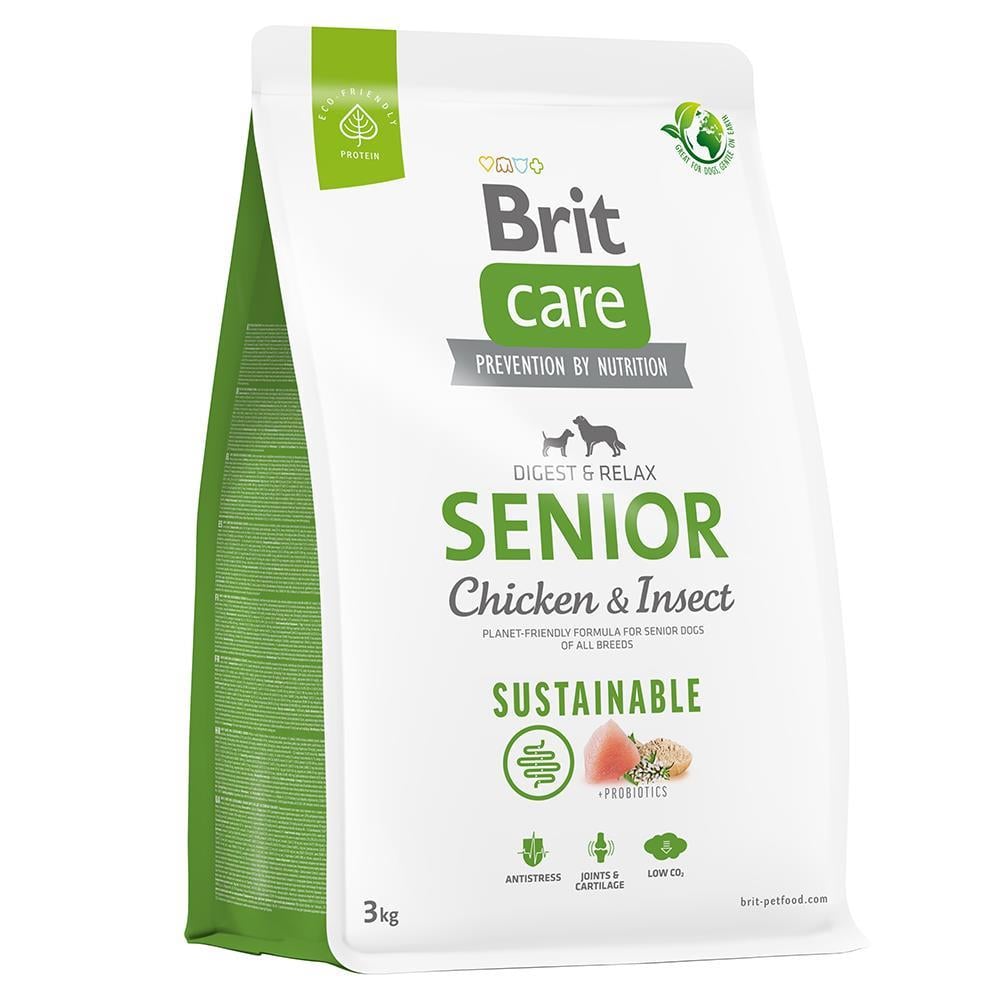 Brit Care Senior Digest & Relax Tavuklu ve Larva Proteinli Yaşlı Köpek Maması 3kgBrit Care