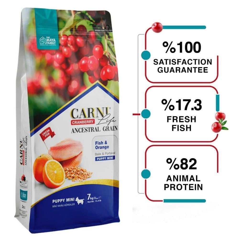 Carni Life Balık ve Portakal Mini Yavru Köpek Maması 7 kgCarni Life