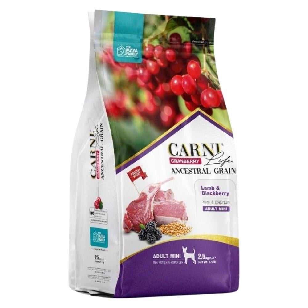 Carni Life Kuzu Etli ve Böğürtleni Mini Irk Yetişkin Köpek Maması 7 kgCarni Life