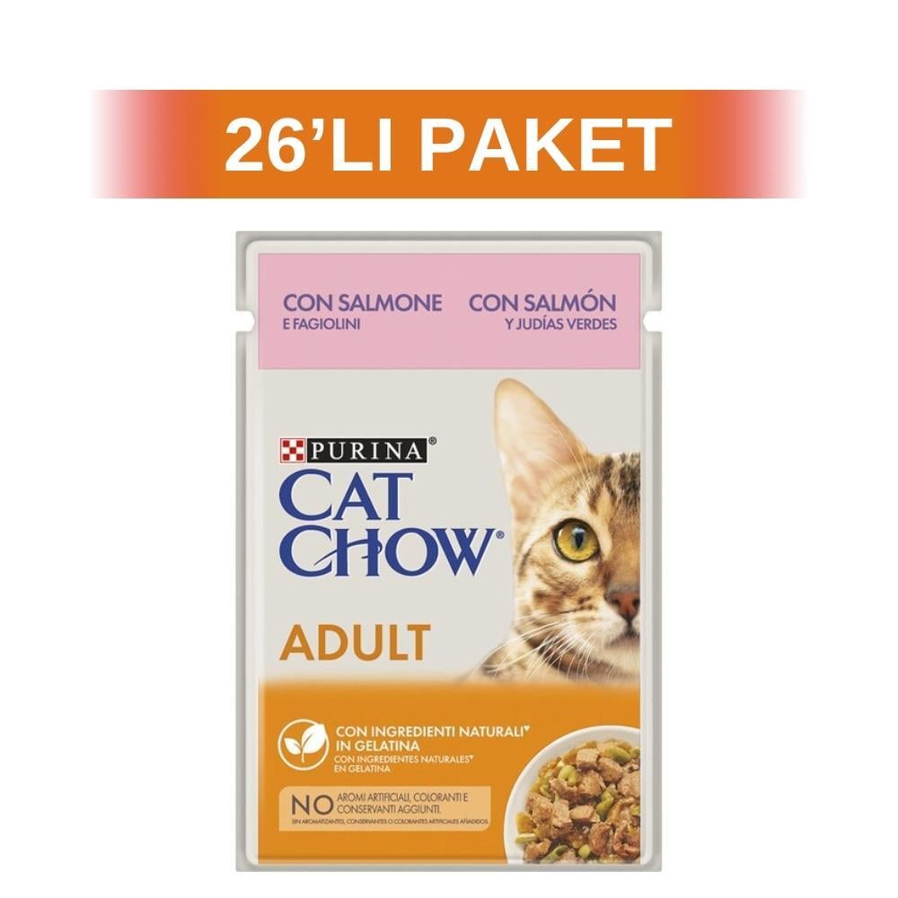 Cat Chow Somonlu Yetişkin Konserve Kedi Maması 85 gr 26 AdetCat Chow