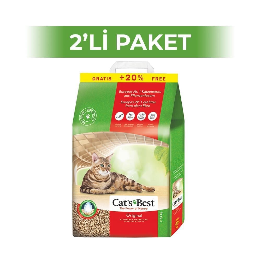 Cats Best Original Cat Litter Organik Kedi Kumu 10 + 2 lt x 2 AdetCat's Best