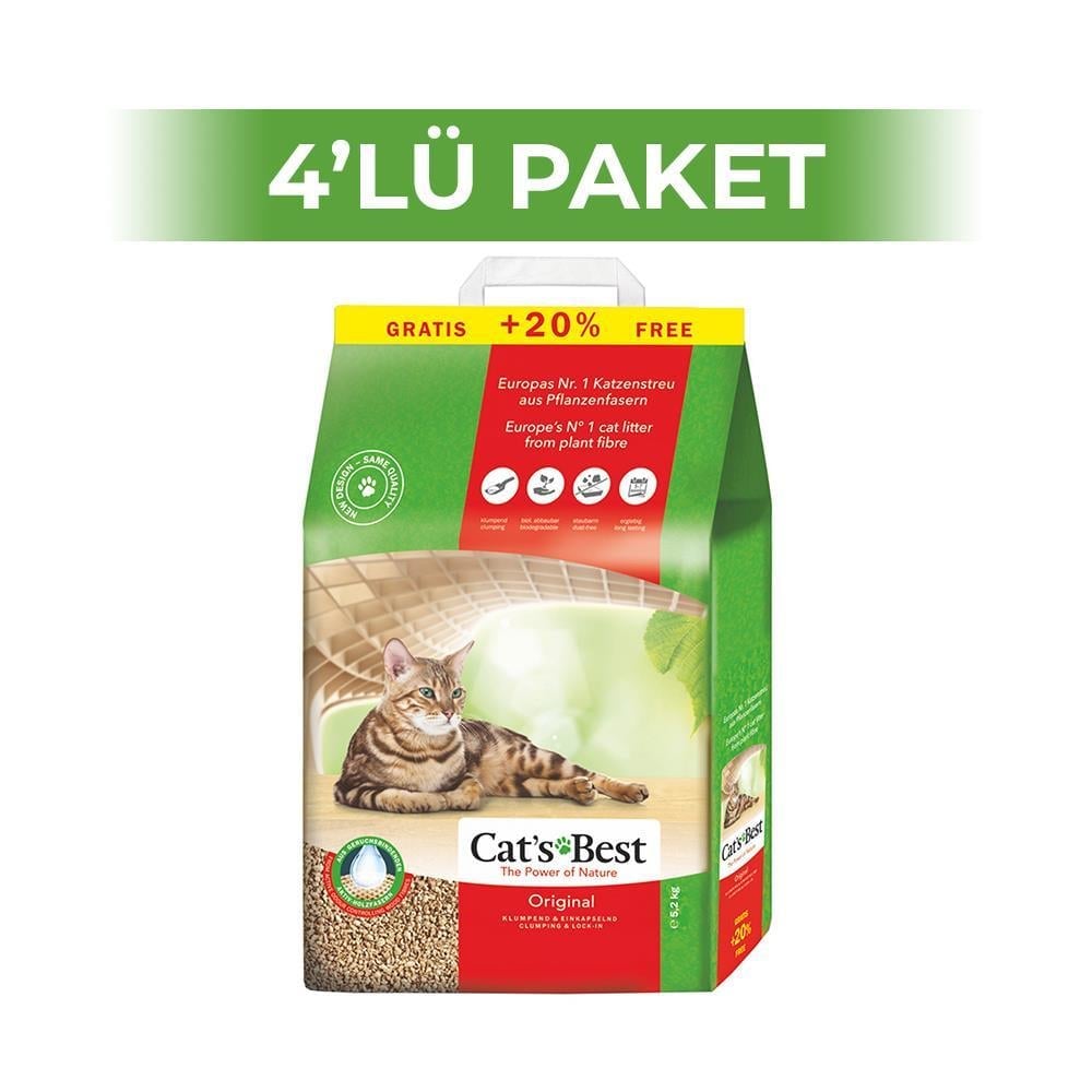Cats Best Original Cat Litter Organik Kedi Kumu 10 + 2 lt x 4 AdetCat's Best