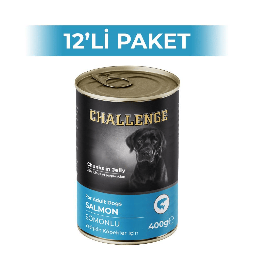 Challenge Somon Balıklı Yetişkin Köpek Konservesi 400 gr 12 AdetChallenge