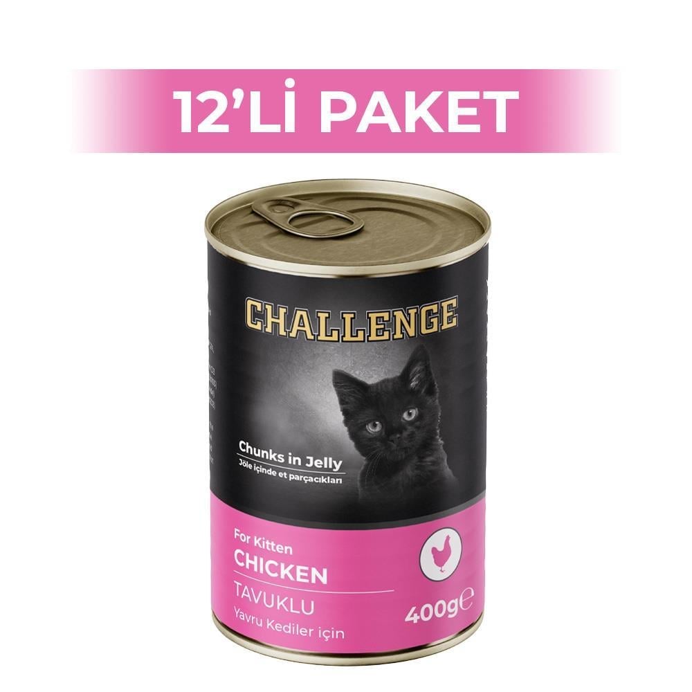 Challenge Tavuklu Yavru Kedi Konservesi 400 gr 12 AdetChallenge