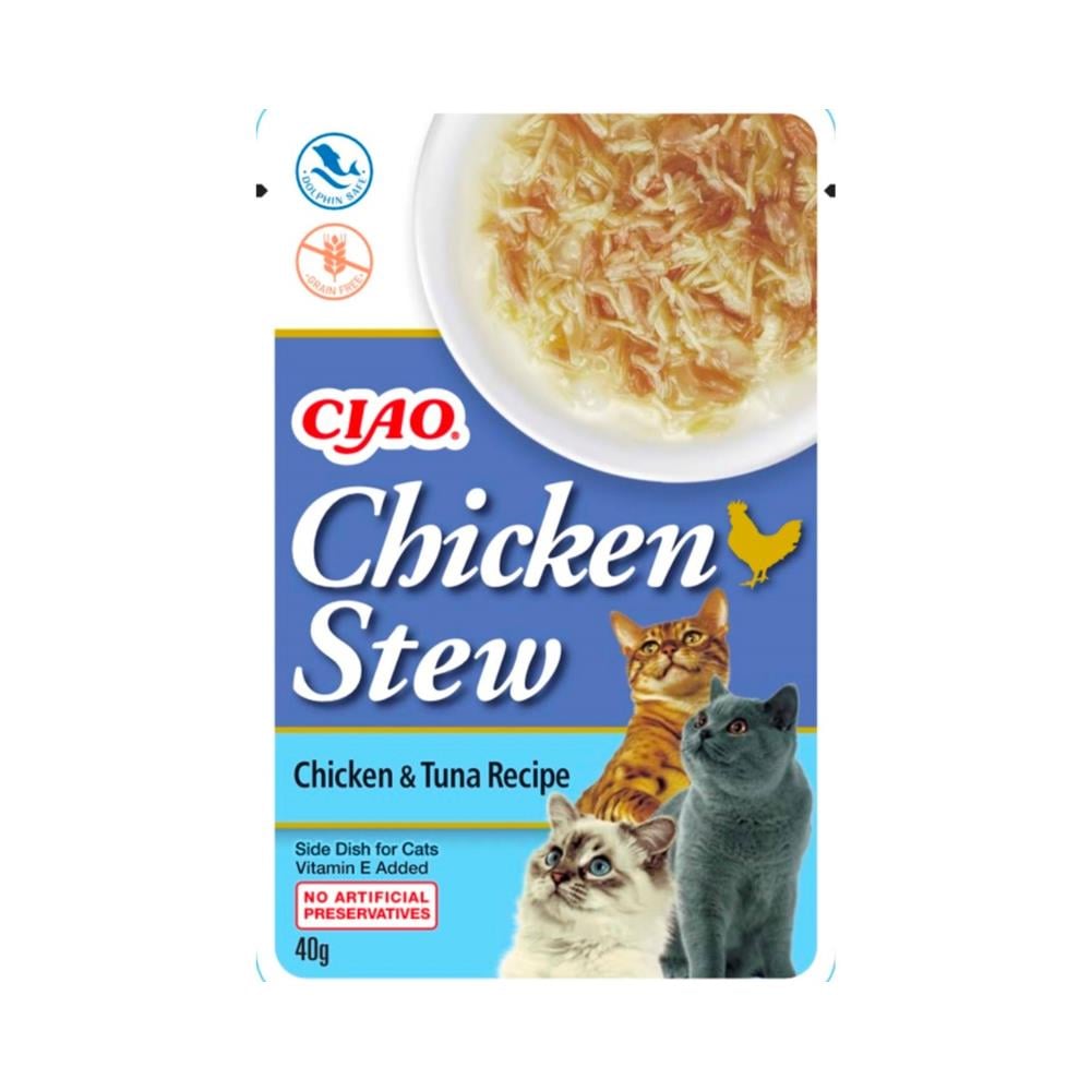 Chicken Stew Tavuk Güveç ve Ton Balıklı Pate Yaş Kedi Maması 40 grDiğer