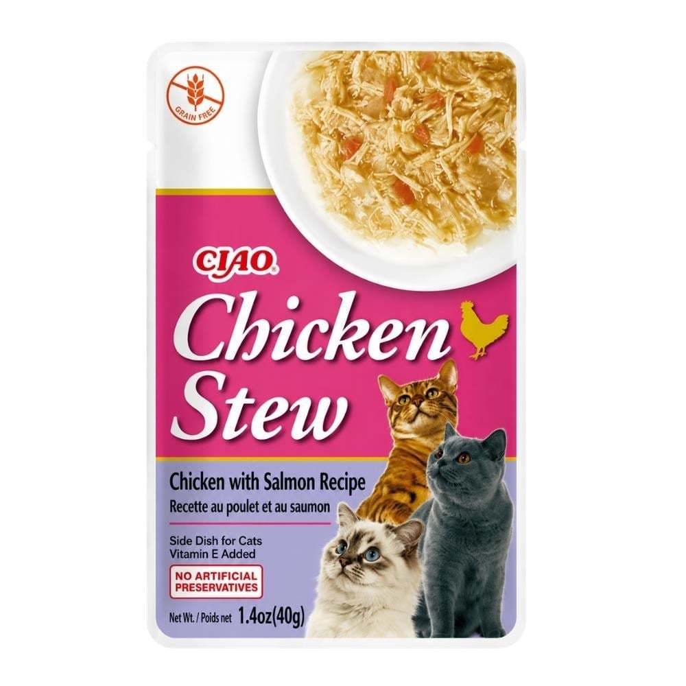 Ciao Chicken Stew Tavuk Güveç ve Somon Balıklı Pate Yaş Kedi Maması 40 grCiao