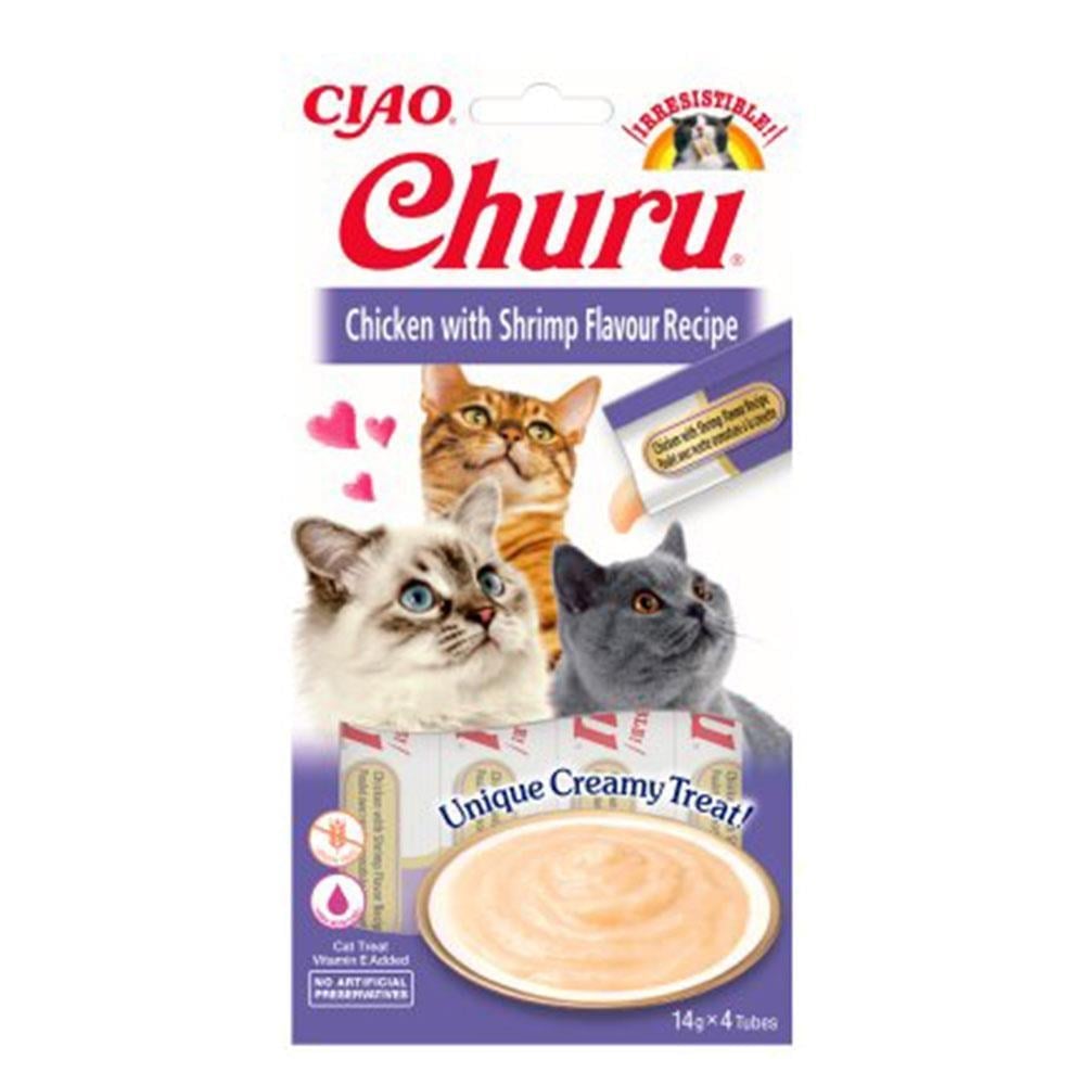 Ciao Churu Cream Tavuklu ve Karidesli Kedi Ödül Maması 4x14 grCiao