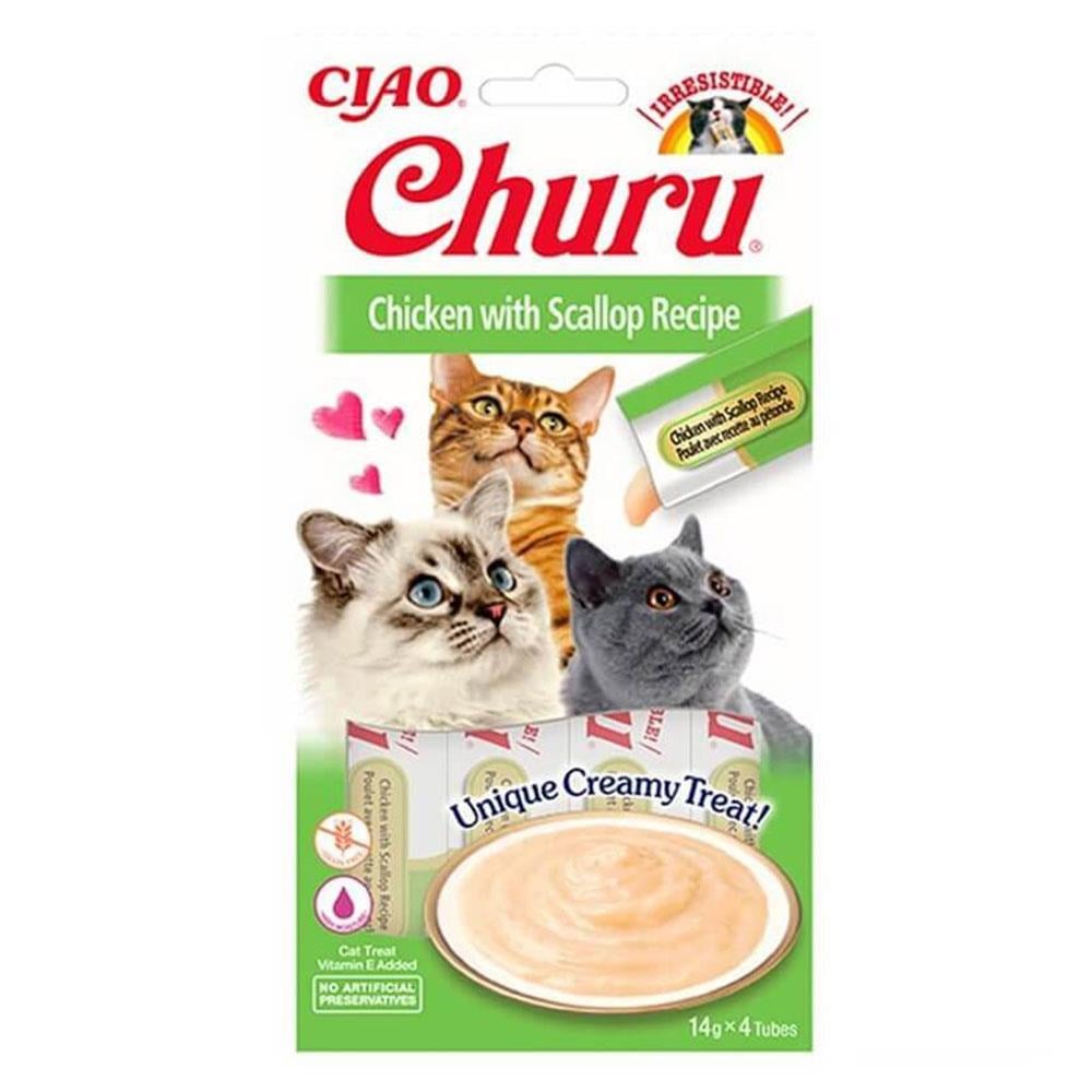 Ciao Churu Tavuklu ve Deniz Taraklı Kedi Ödül Maması 4x14 grCiao