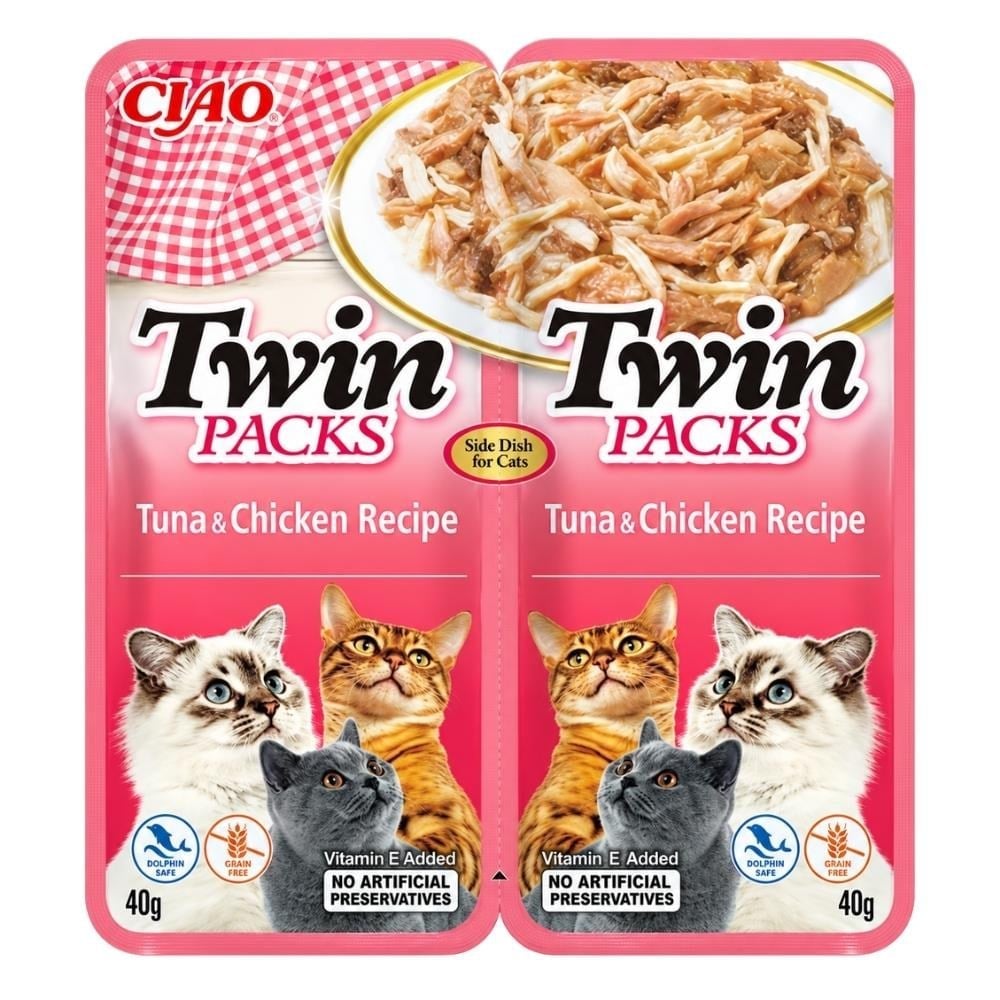 Ciao Inaba Twin Packs Ton Balıklı ve Tavuklu Kedi Çorbası 2 x 40 grCiao