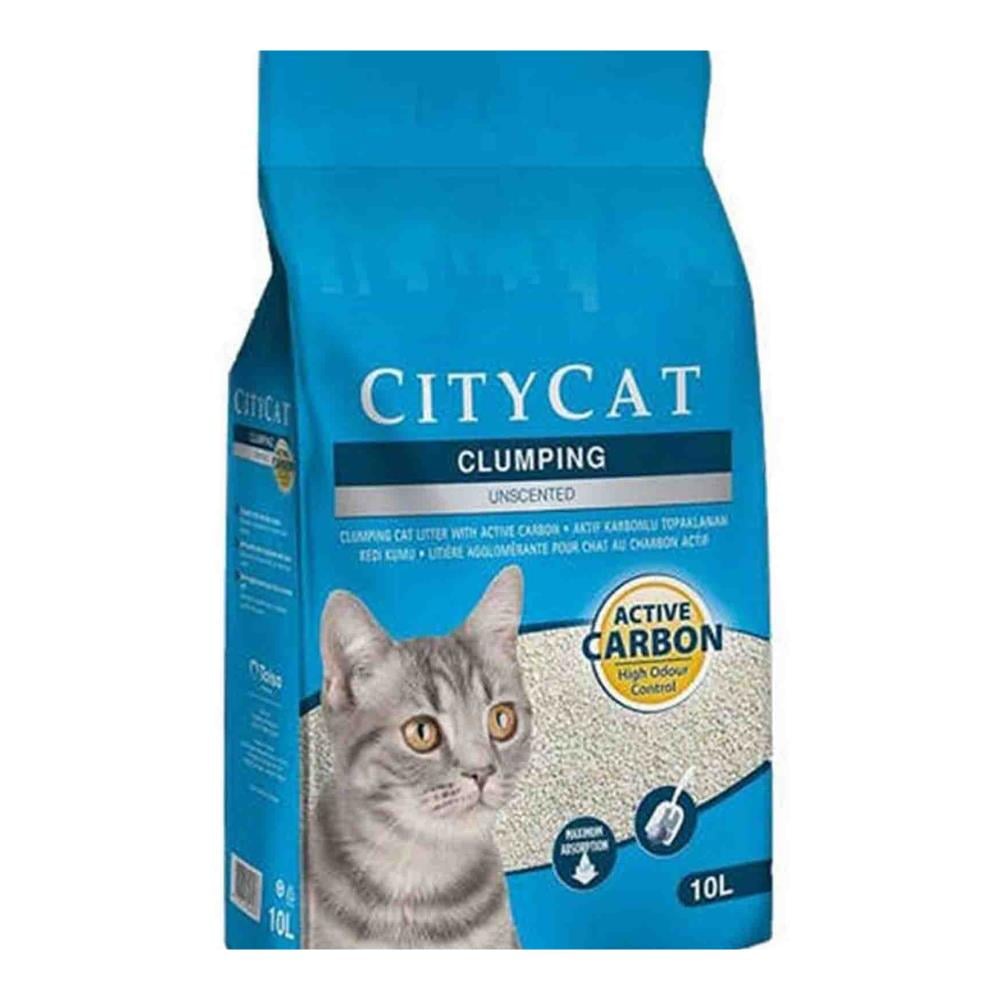 City Cat Aktif Karbonlu Topaklanan Kedi Kumu 10 ltCİTYCAT