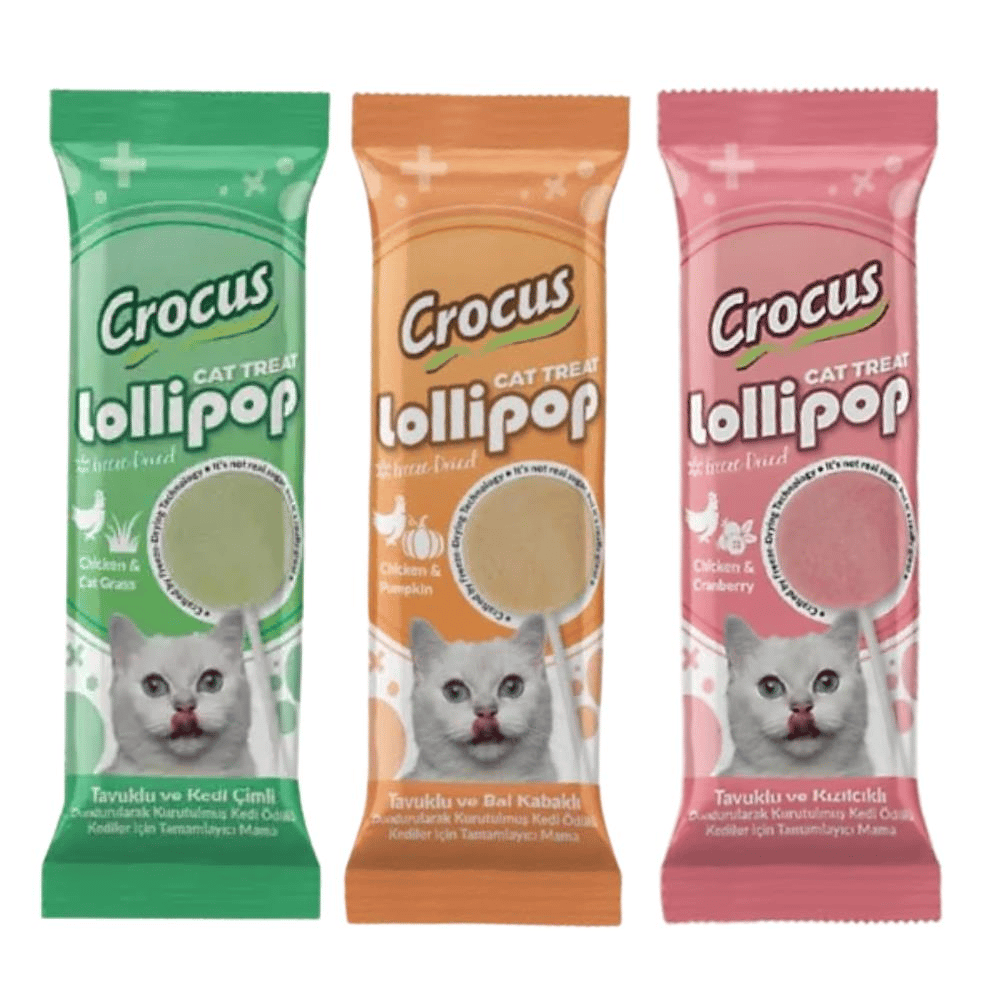 Crocus Kedi Lolipopu Karışık 1,4 gr 3 AdetCrocus