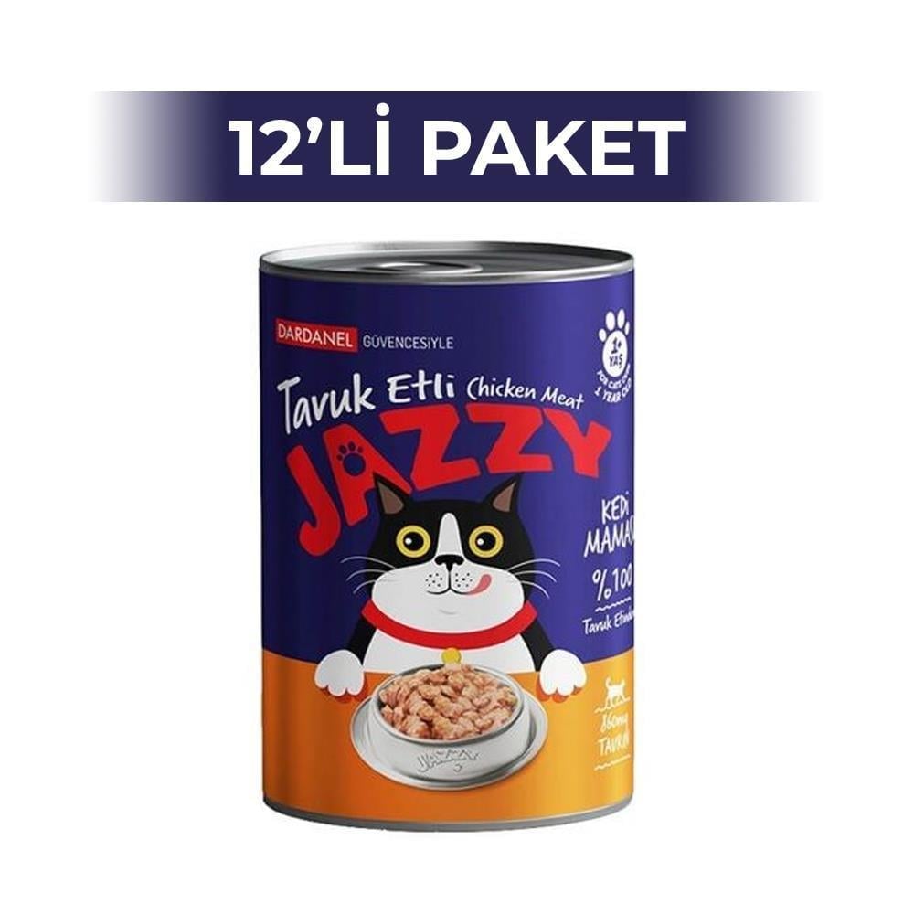 Dardanel Jazzy Tavuk Etli Kedi Konservesi 400 gr 12 AdetDardanel Jazzy
