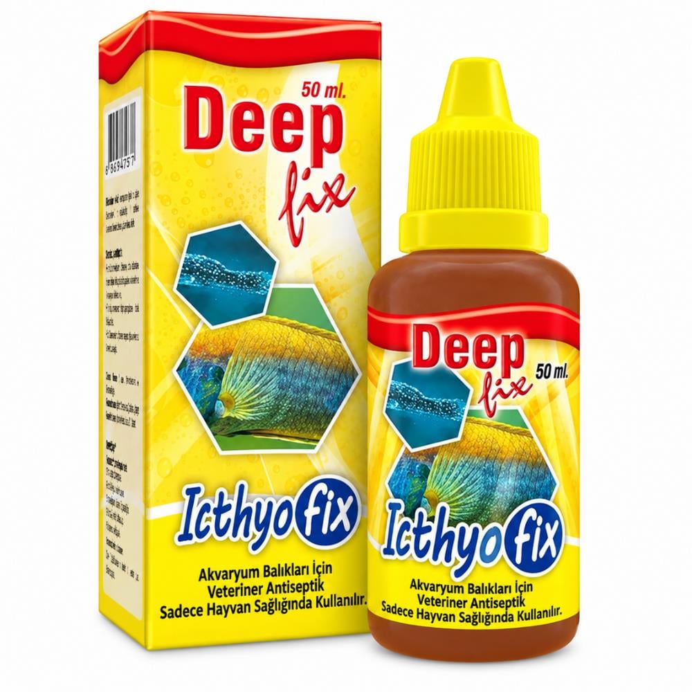 Deep Fix Ichthyo-Fix Beyaz Benek Akvaryum Balık Bakım Solüsyonu 50 mlDeep Fix