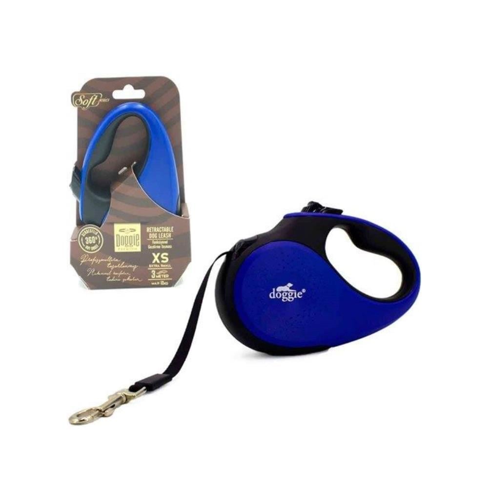 Doggie Otomatik Köpek Gezdirme Tasması Soft XS 12 kg 3 m LacivertDoggie