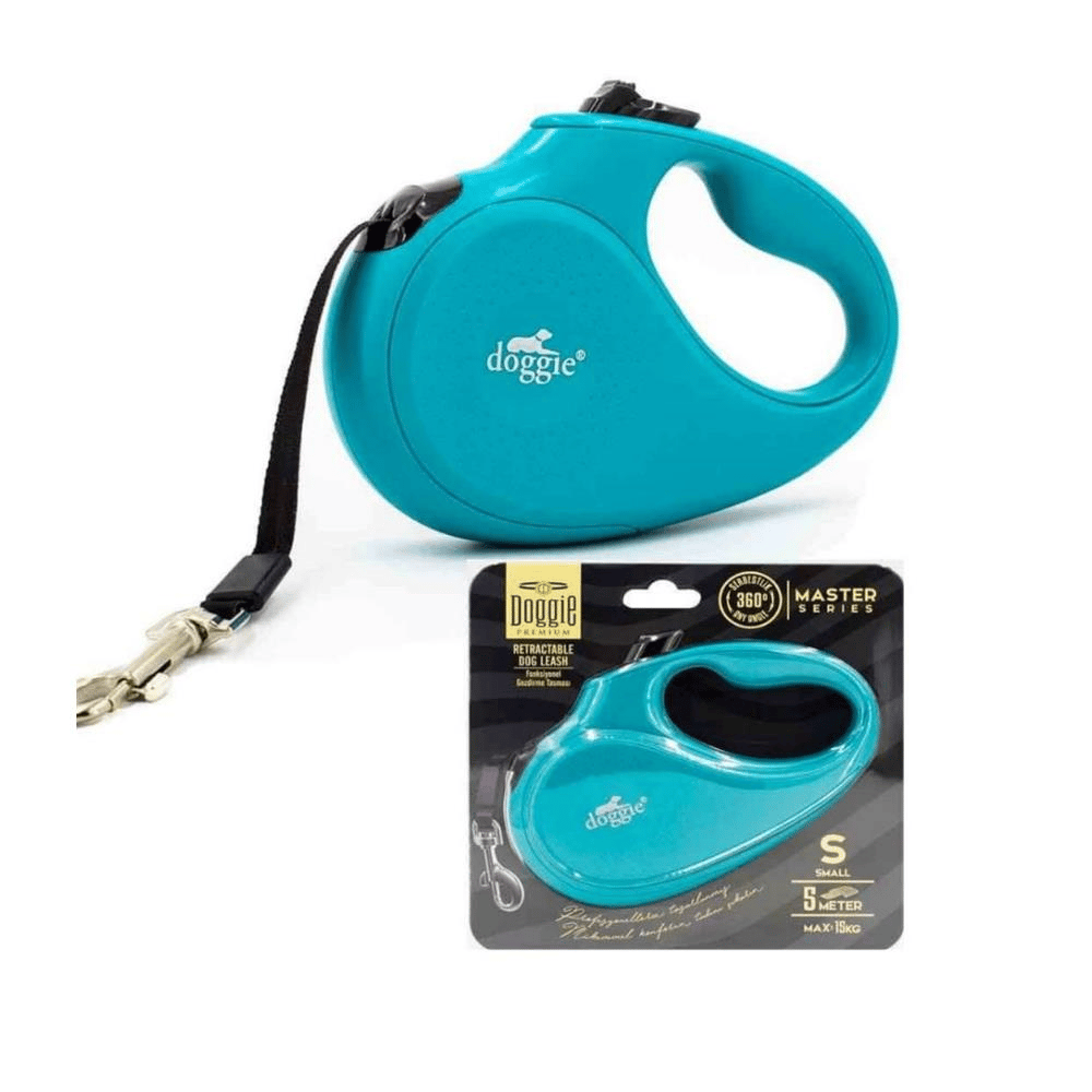Doggie Otomatik Köpek Tasması Master S 15 Kg 5M TurkuazDoggie