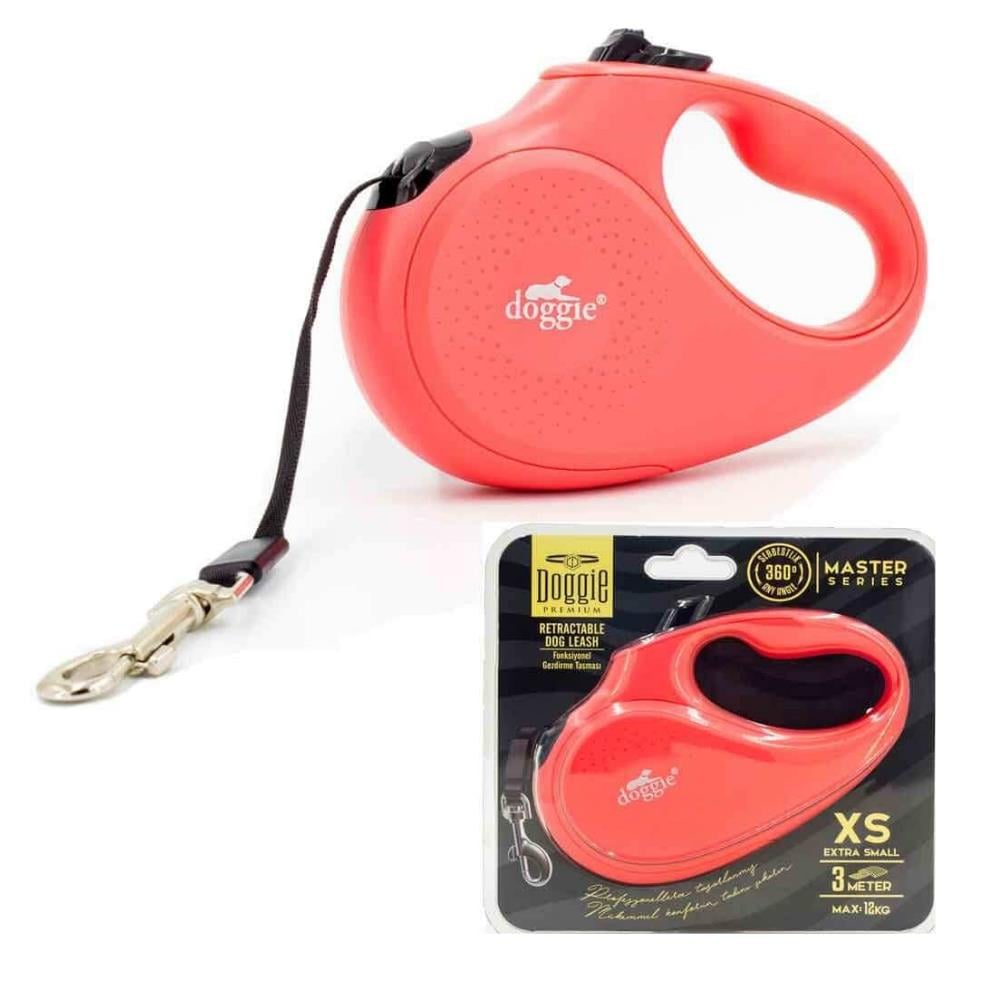 Doggie Otomatik Köpek Tasması Master XS 12 kg 3 mt PembeDoggie