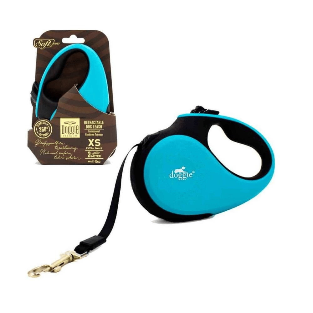 Doggie Otomatik Köpek Tasması Soft XS 12 Kg 3M TurkuazDoggie