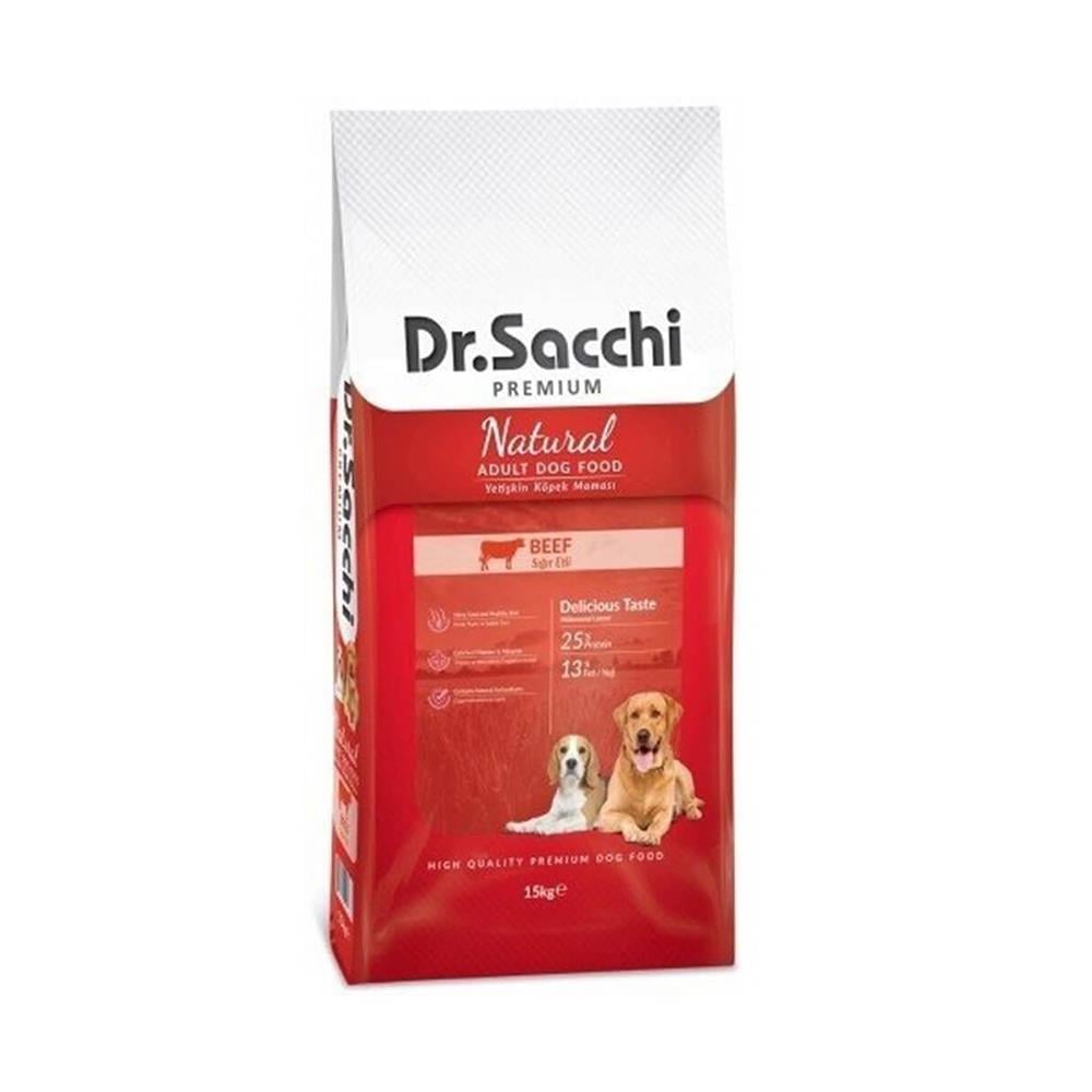 Dr. Sacchi Natural Beef Sığır Etli Yetişkin Köpek Maması 15 kgDr. Sacchi