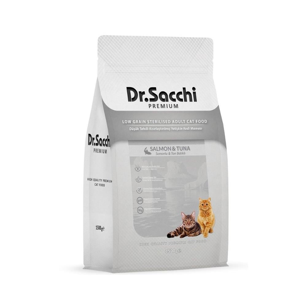 Dr.Sacchi Premium Düşük Tahıllı Kısır Kedi Maması 1,5 kgDr. Sacchi