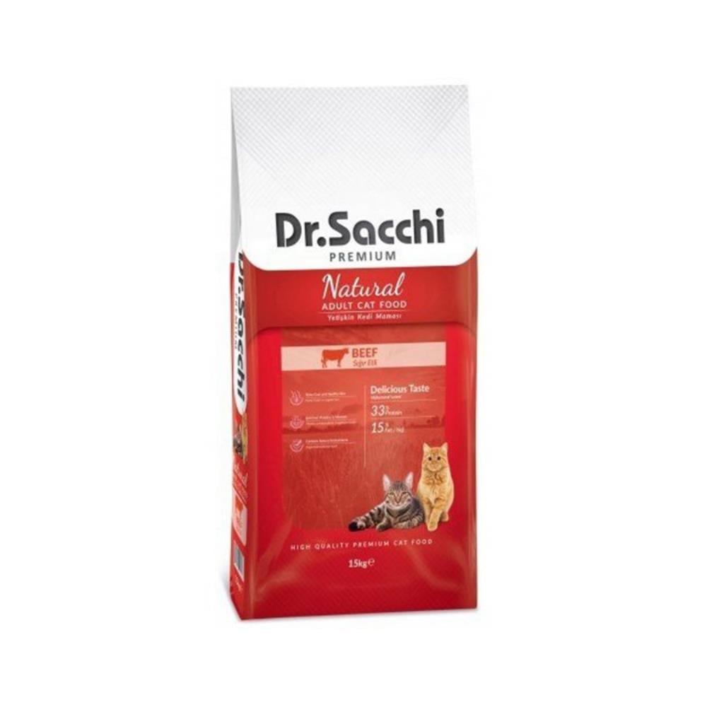 Dr.Sacchi Premium Natural Biftekli Yetişkin Kuru Kedi Maması 15 kgDr. Sacchi