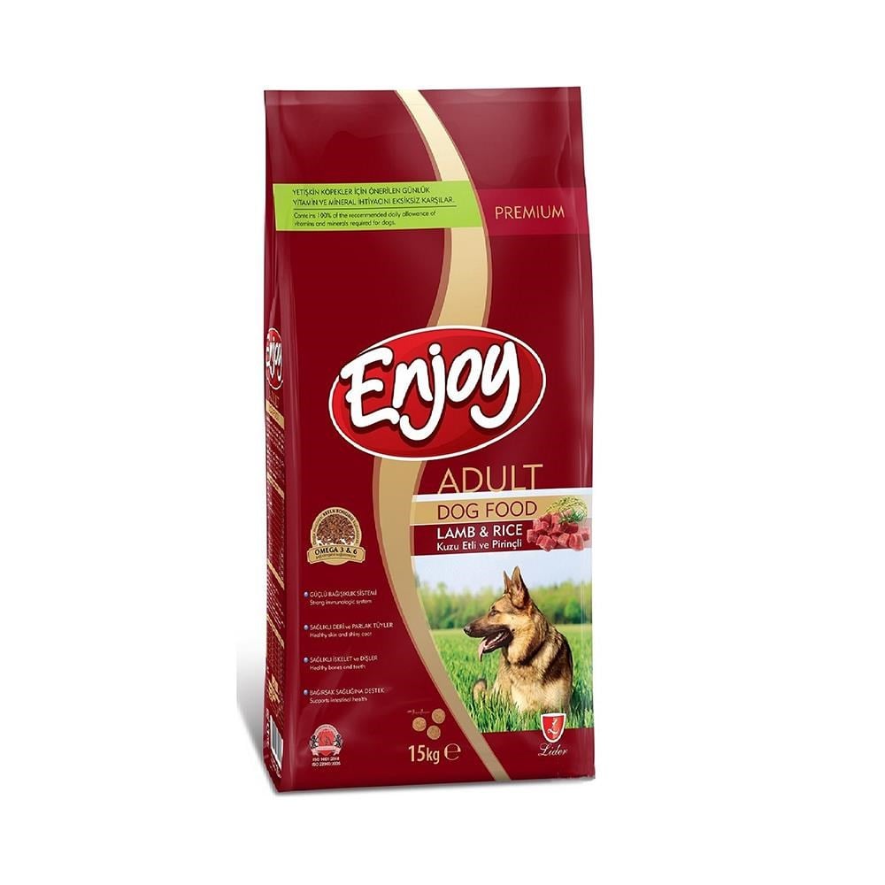 Enjoy Kuzu Etli Ve Pirinçli Yetişkin Köpek Maması 15 kgEnjoy