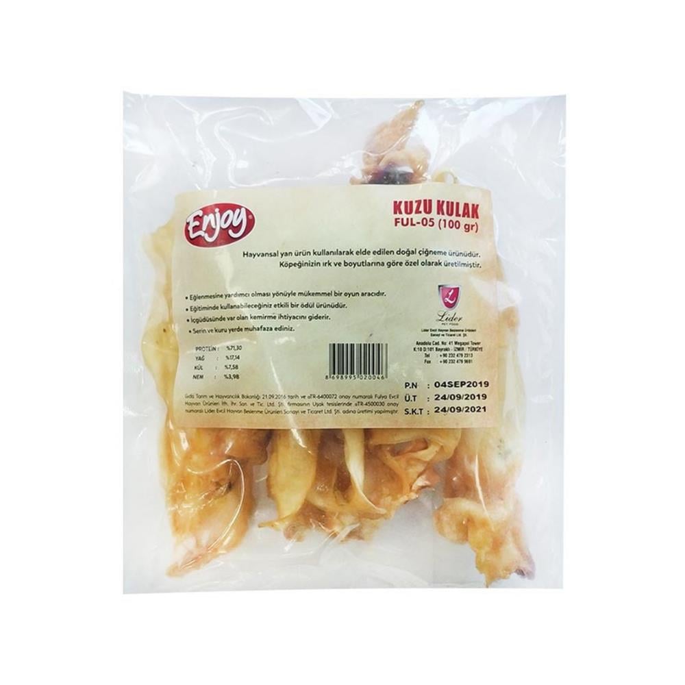 Enjoy Kuzu Kulak Köpek Çiğneme Ödülü 100 grEnjoy