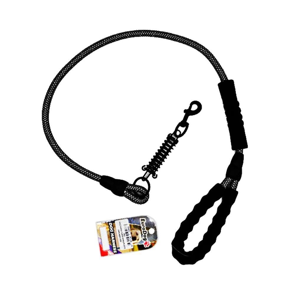 EuroDog Köpek Uzatma Reflektörlü 14mmx120cm SiyahEURODOG