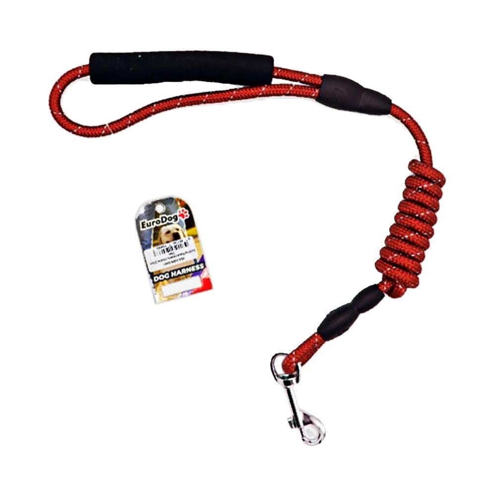 EuroDog Köpek Uzatma Reflektörlü 8mmx120cm KırmızıEURODOG