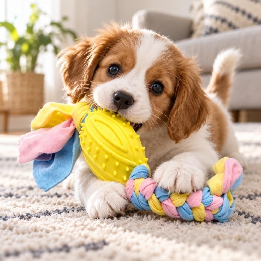 EuroDog Puppy Toys Diş İpli Kauçuk Rugby Topu Yavru Köpek Oyuncağı Sarı 35 cmEuroGold