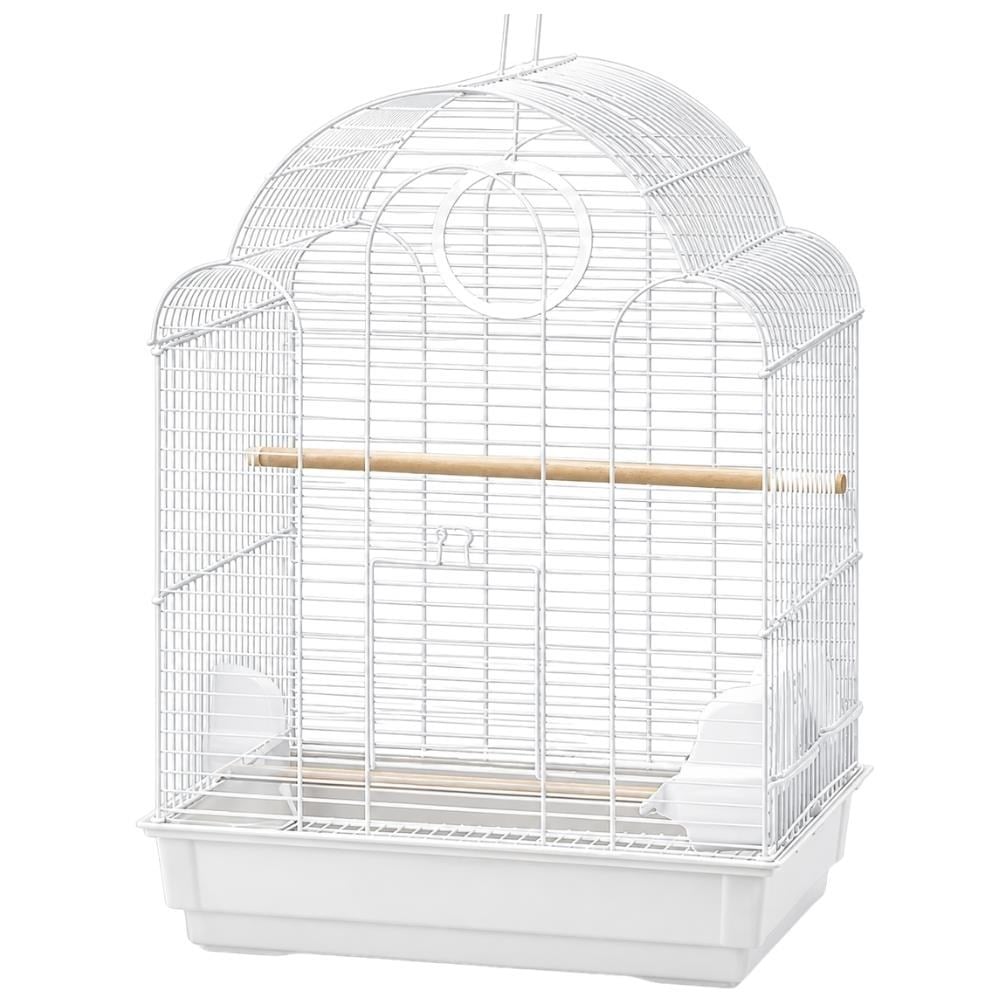 EuroGold Bombeli Çatılı Beyaz Kuş Kafesi 42 x 30 x 56 cmEuroGold