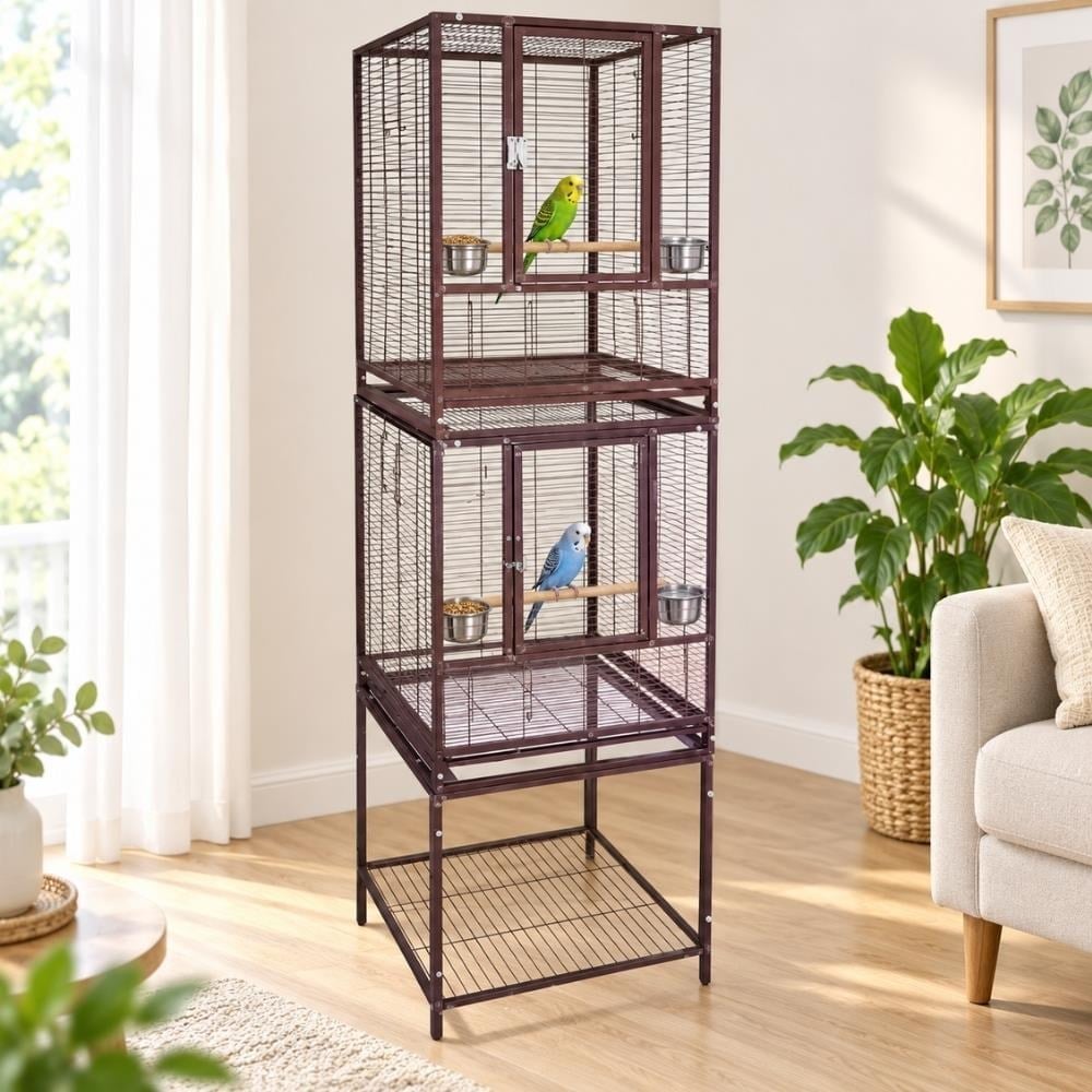 EuroGold Büyük Papağan Kafesi 45 x 48 x 185 cmEuroGold